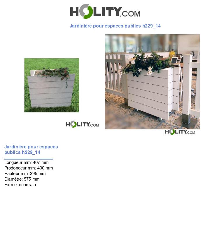 Jardinière pour espaces publics h229_14