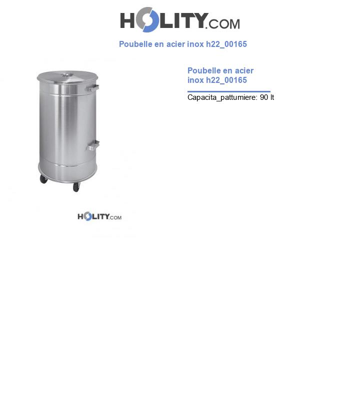Poubelle en acier inox h22_00165