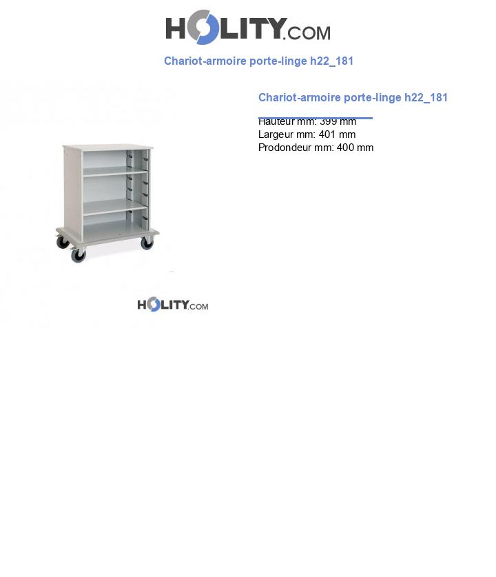 Chariot-armoire porte-linge h22_181