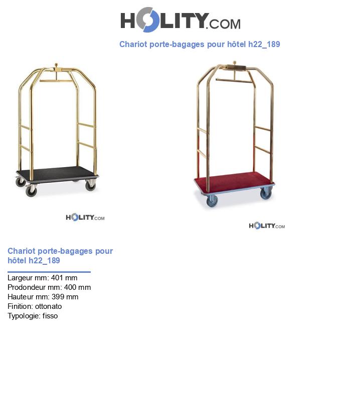 Chariot porte-bagages pour hôtel h22_189