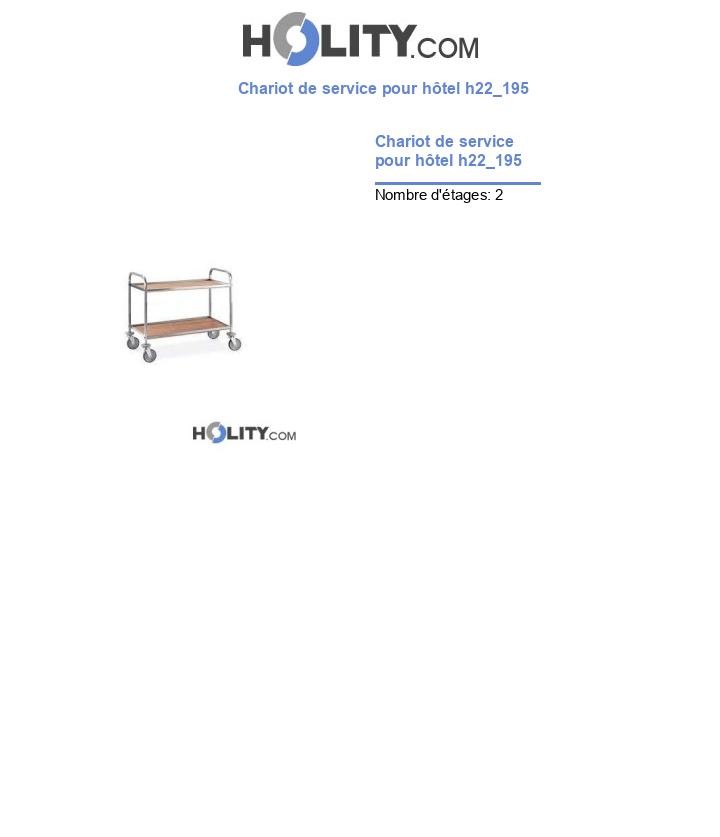 Chariot de service pour hôtel h22_195
