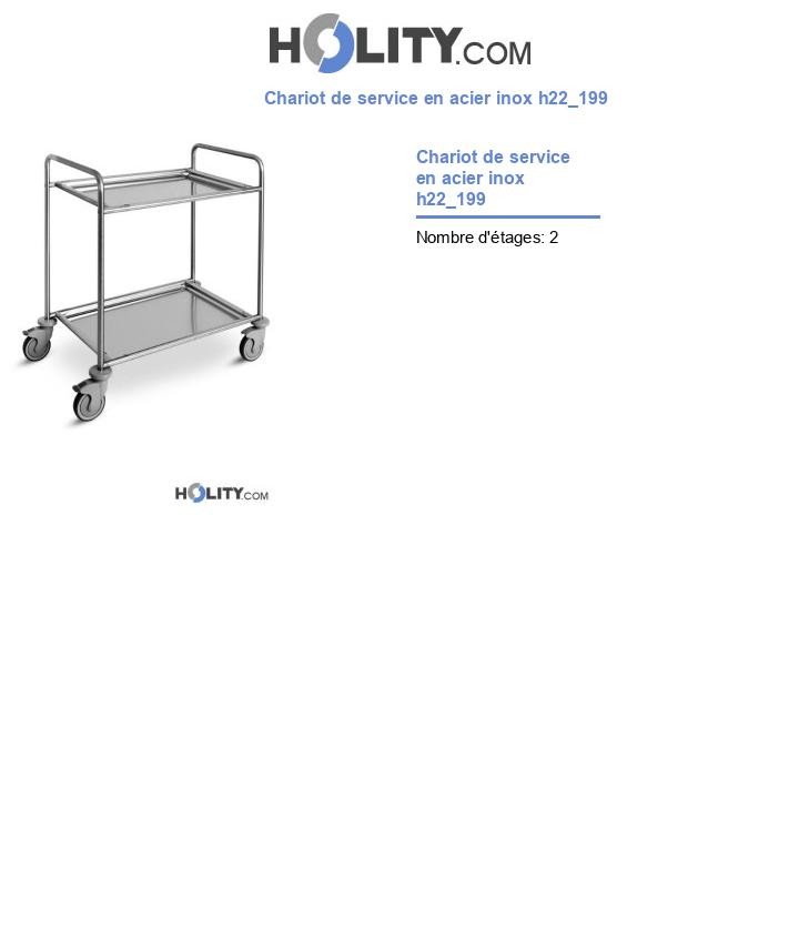 Chariot de service en acier inox h22_199