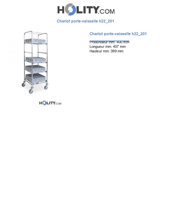 Chariot porte-vaisselle h22_201