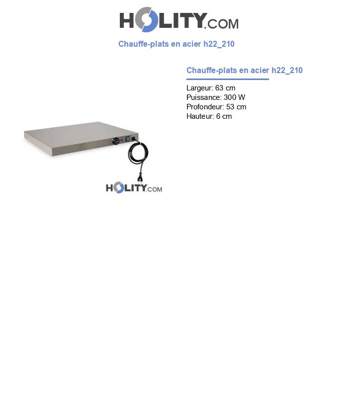 Chauffe-plats en acier h22_210