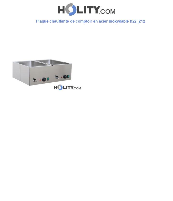 Plaque chauffante de comptoir en acier inoxydable h22_212