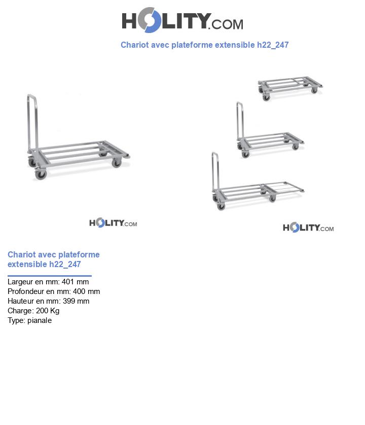 Chariot avec plateforme extensible h22_247