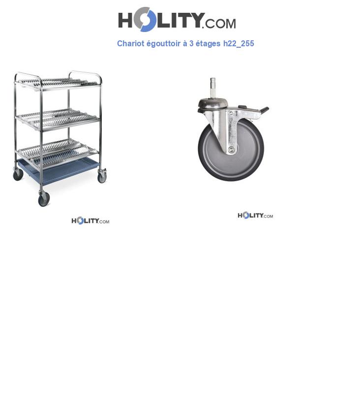 Chariot égouttoir à 3 étages h22_255