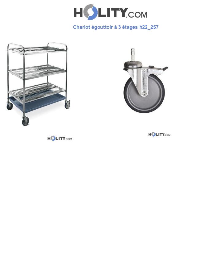 Chariot égouttoir à 3 étages h22_257