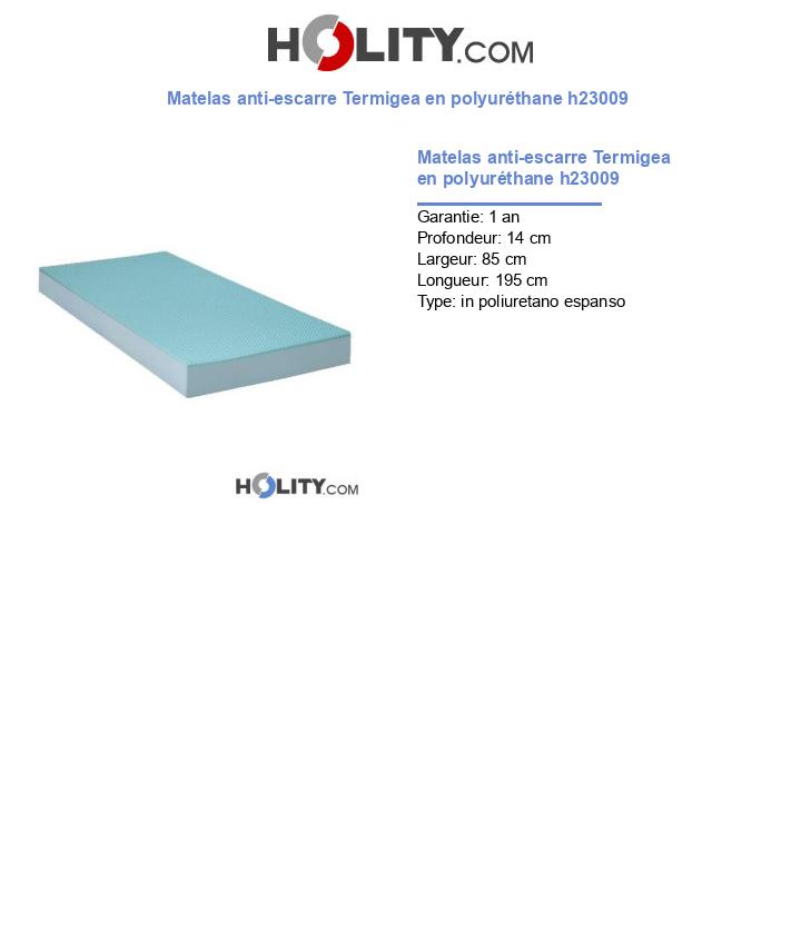 Matelas anti-escarre Termigea en polyuréthane h23009