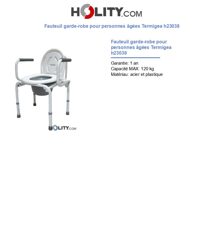 Fauteuil garde-robe pour personnes âgées Termigea h23038