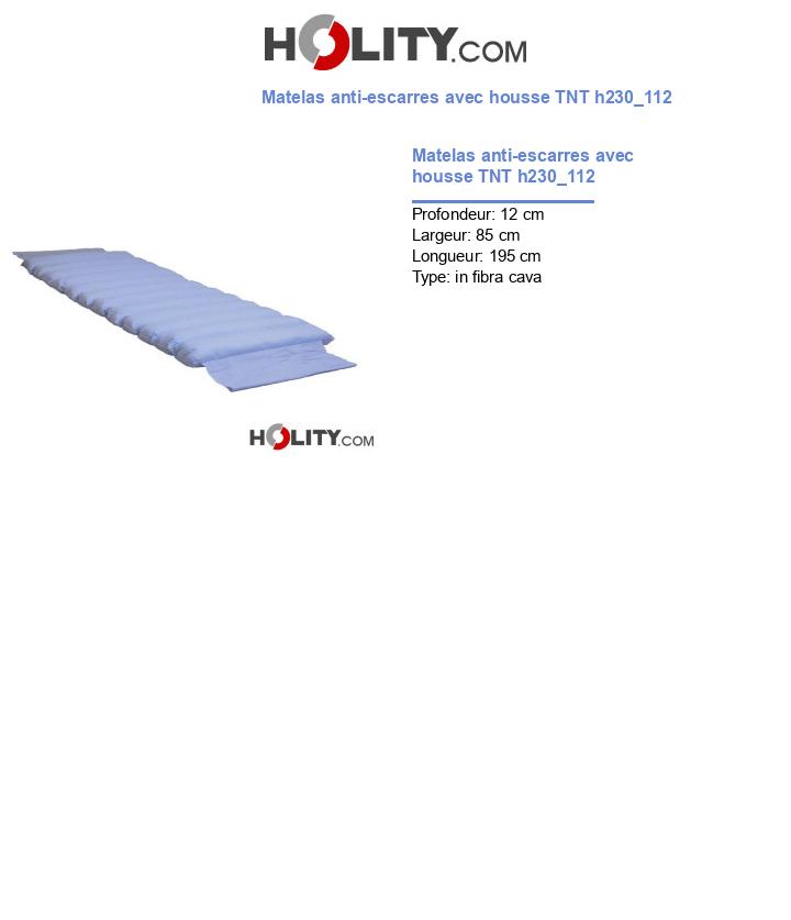 Matelas anti-escarres avec housse TNT h230_112