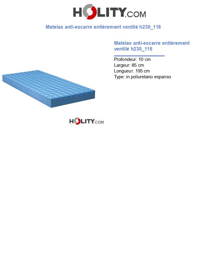 Matelas anti-escarre entièrement ventilé h230_116