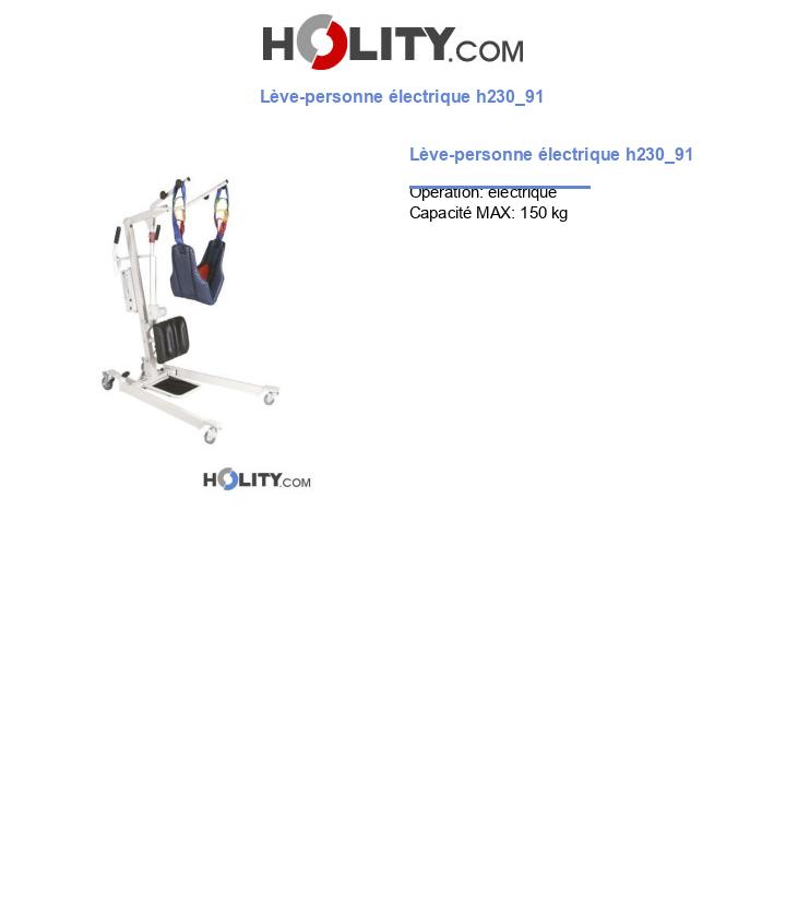 Lève-personne électrique h230_91