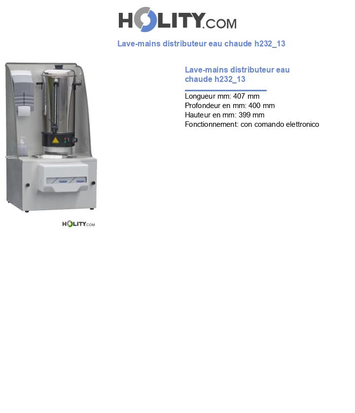 Lave-mains distributeur eau chaude h232_13