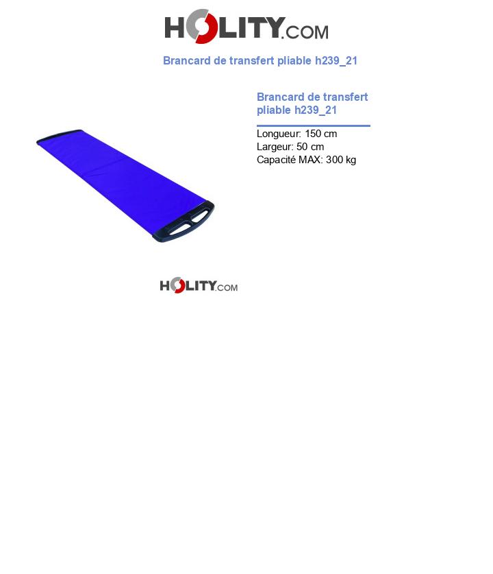 Brancard de transfert pliable h239_21