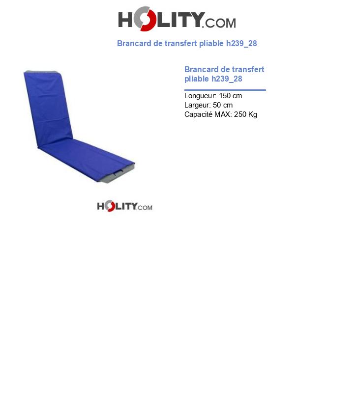 Brancard de transfert pliable h239_28