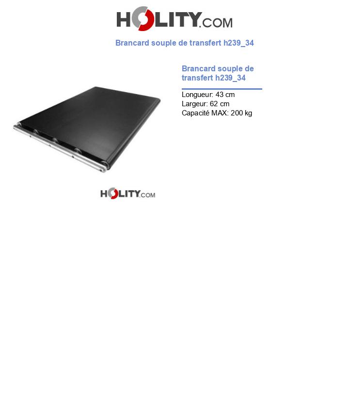Brancard souple de transfert h239_34
