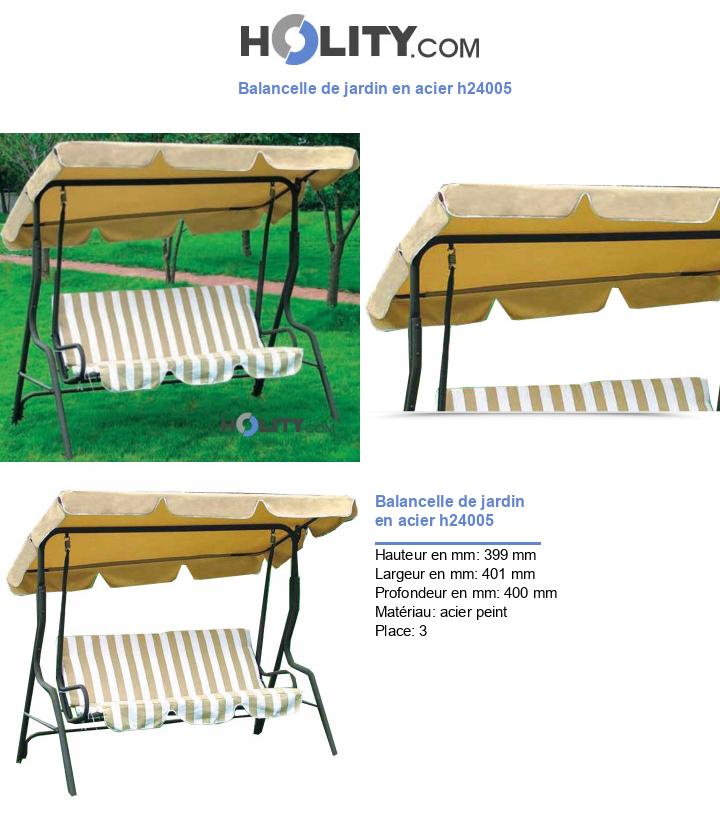 Balancelle de jardin en acier h24005