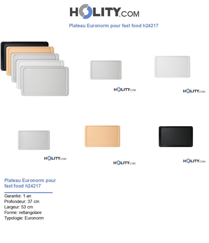 Plateau Euronorm pour fast food h24217