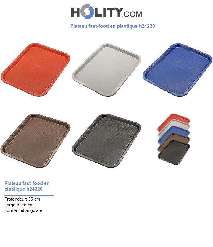 Plateau fast-food en plastique h24220