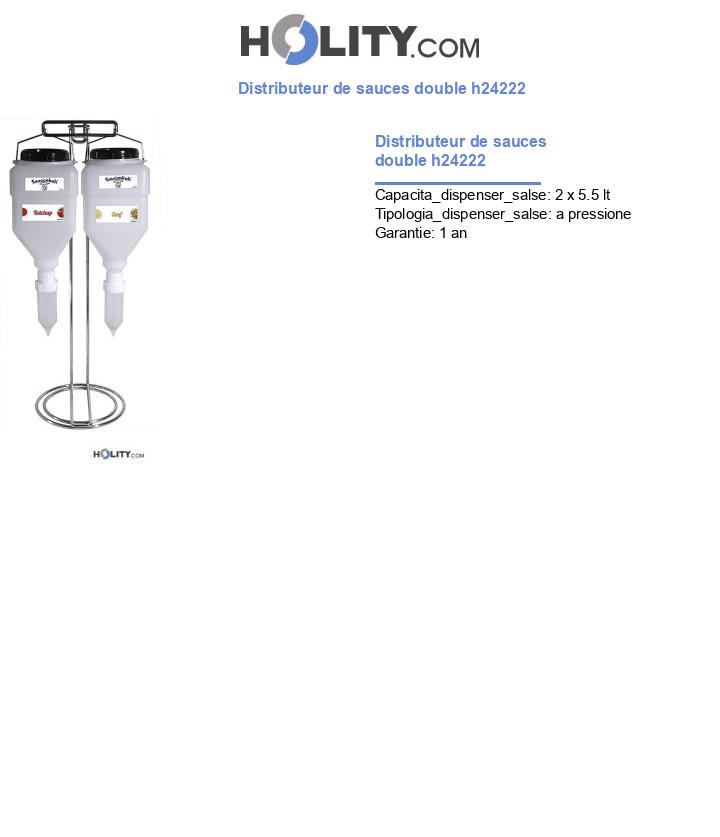 Distributeur de sauces double h24222