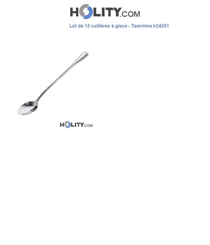 Lot de 12 cuillères à glace - Taormina h24251