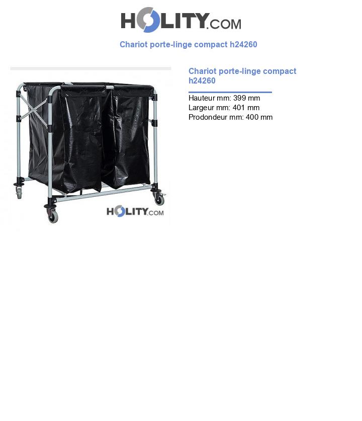 Chariot porte-linge compact h24260
