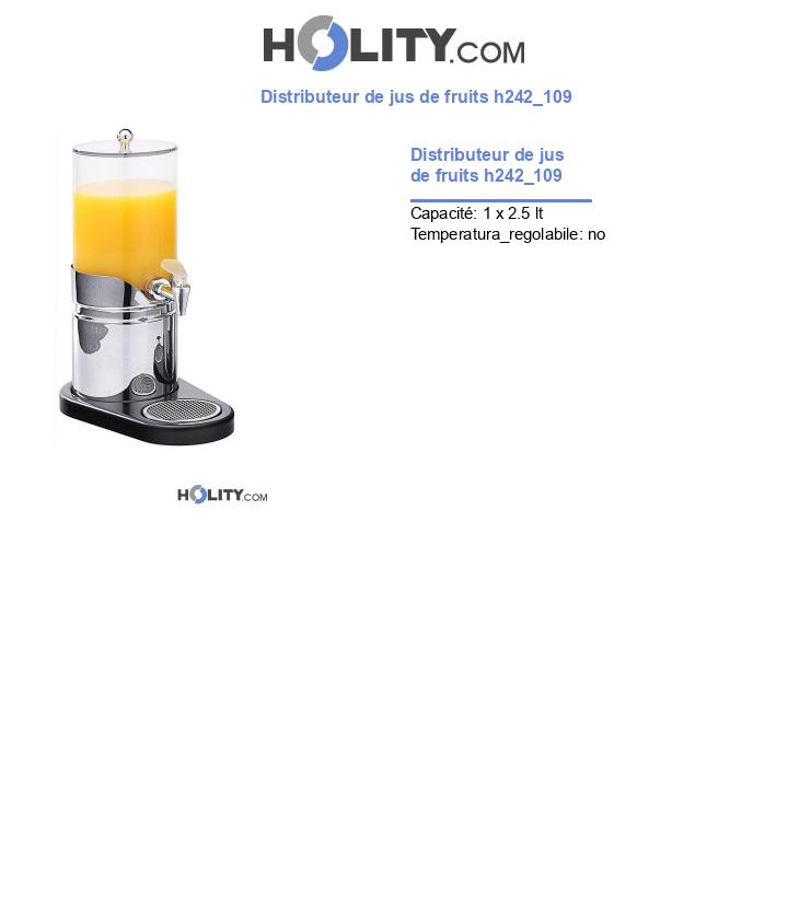 Distributeur de jus de fruits h242_109