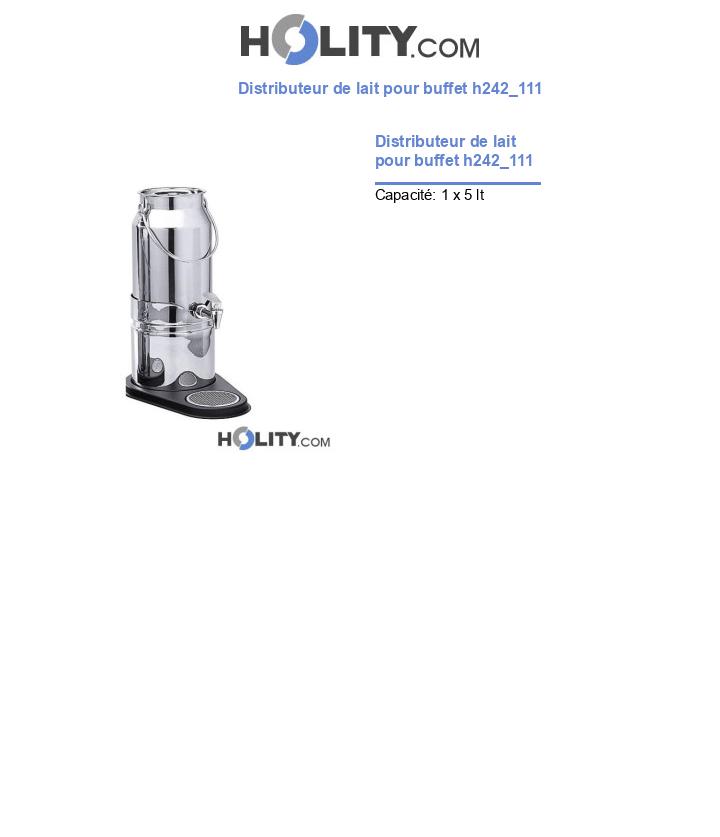 Distributeur de lait pour buffet h242_111