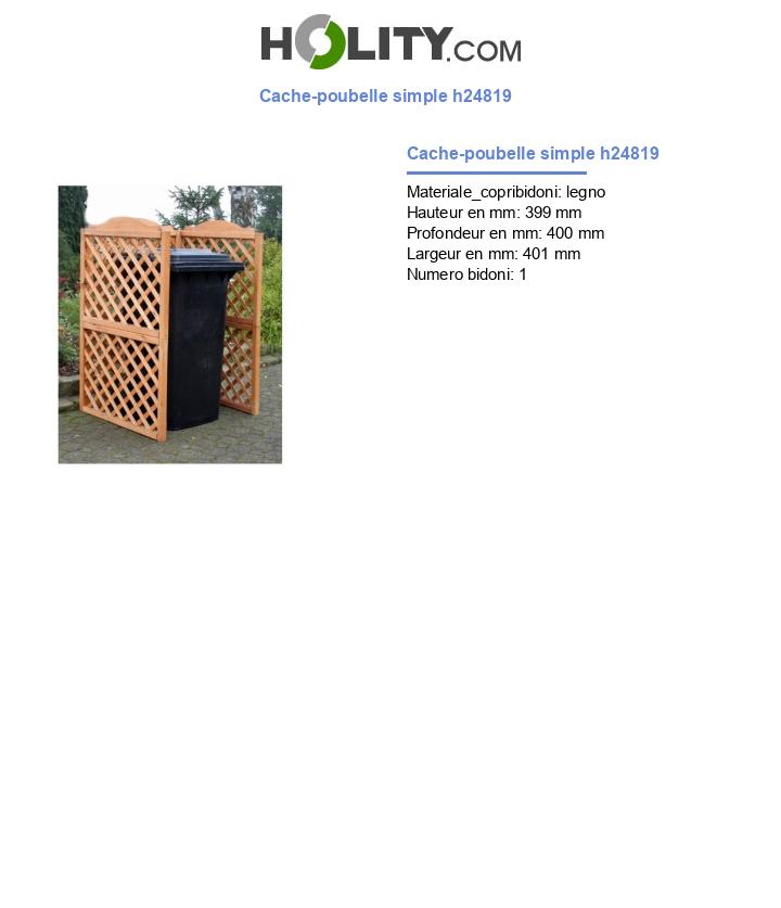 Cache-poubelle simple h24819