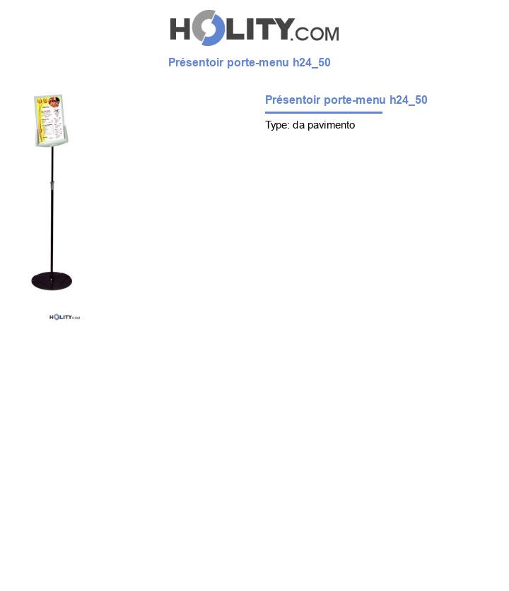 Présentoir porte-menu h24_50