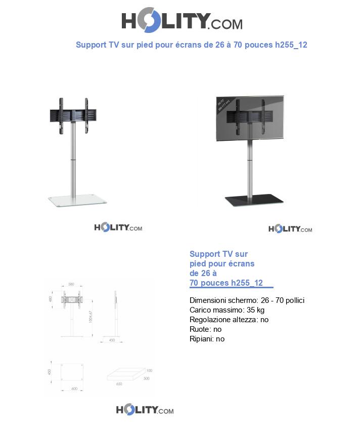 Support TV sur pied pour écrans de 26 à 70 pouces h255_12