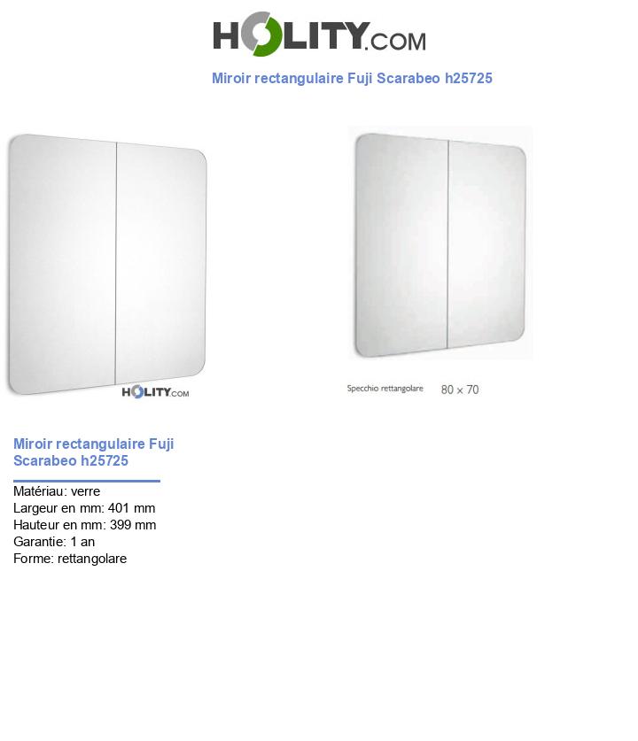 Miroir rectangulaire Fuji Scarabeo h25725