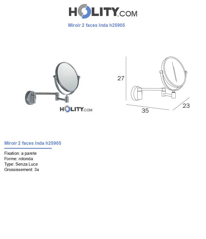 Miroir 2 faces Inda h25905