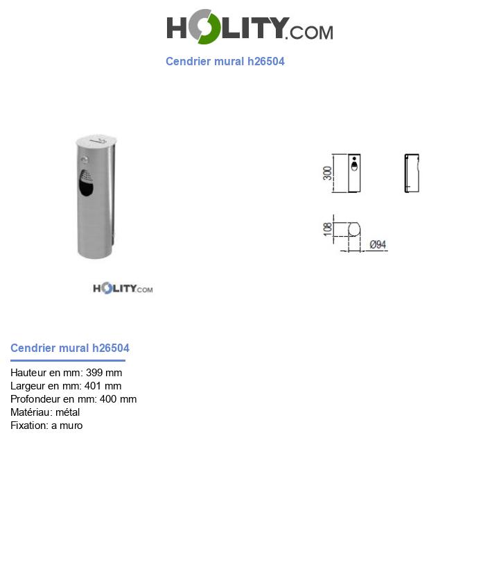 Cendrier mural h26504