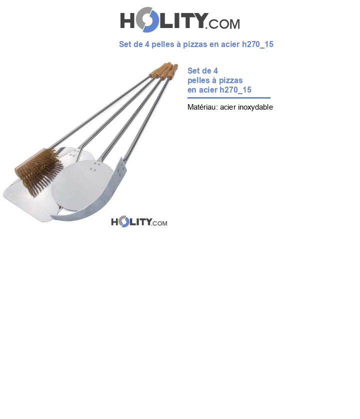 Set de 4 pelles à pizzas en acier h270_15