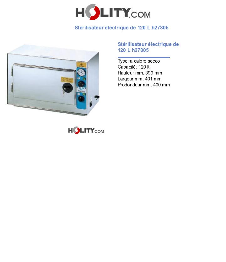 Stérilisateur électrique de 120 L h27805