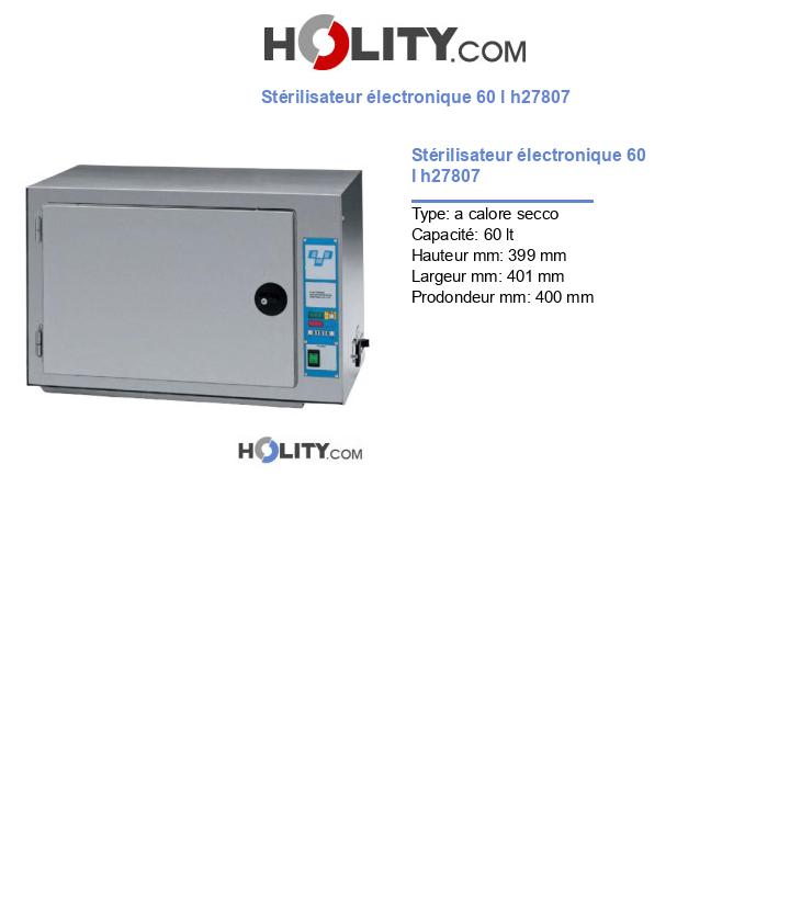 Stérilisateur électronique 60 l h27807