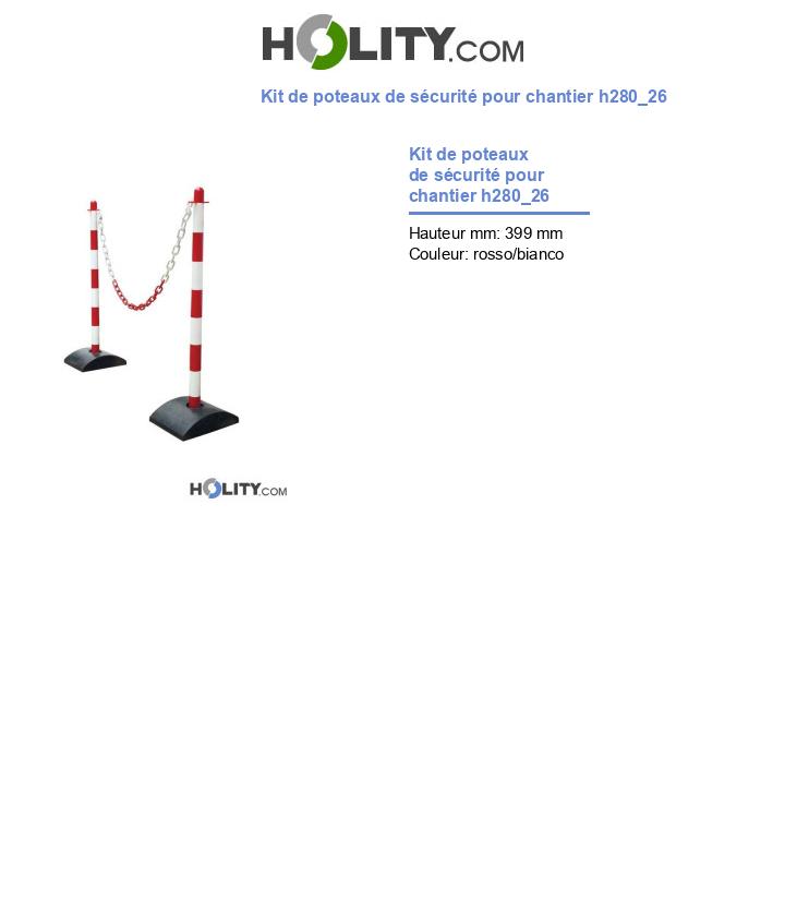 Kit de poteaux de sécurité pour chantier h280_26