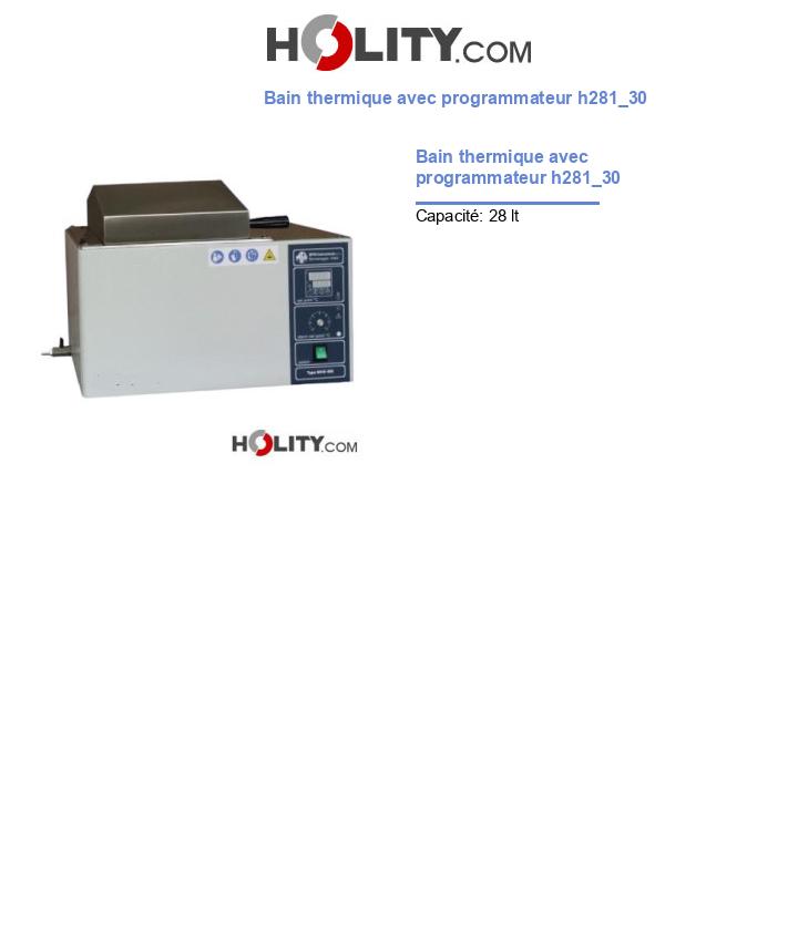 Bain thermique avec programmateur h281_30