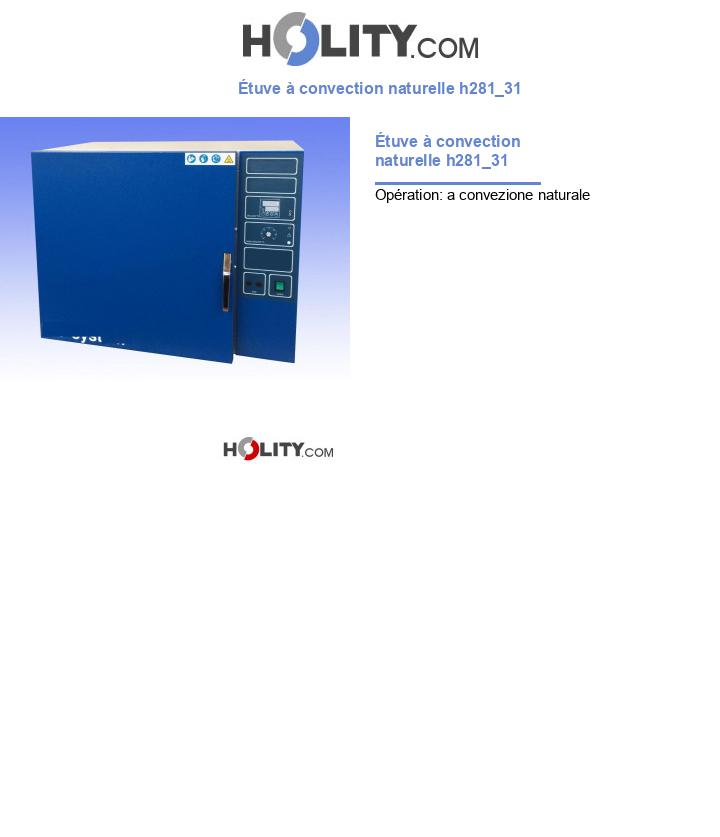 Étuve à convection naturelle h281_31
