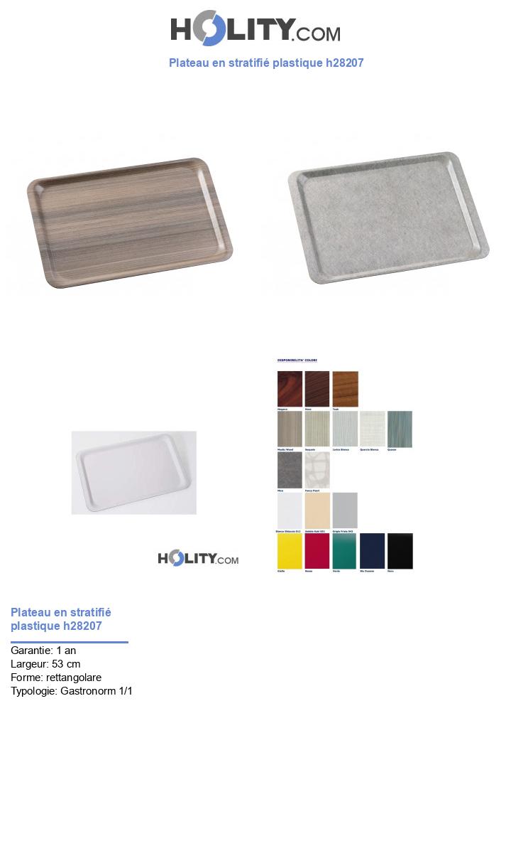 Plateau en stratifié plastique h28207