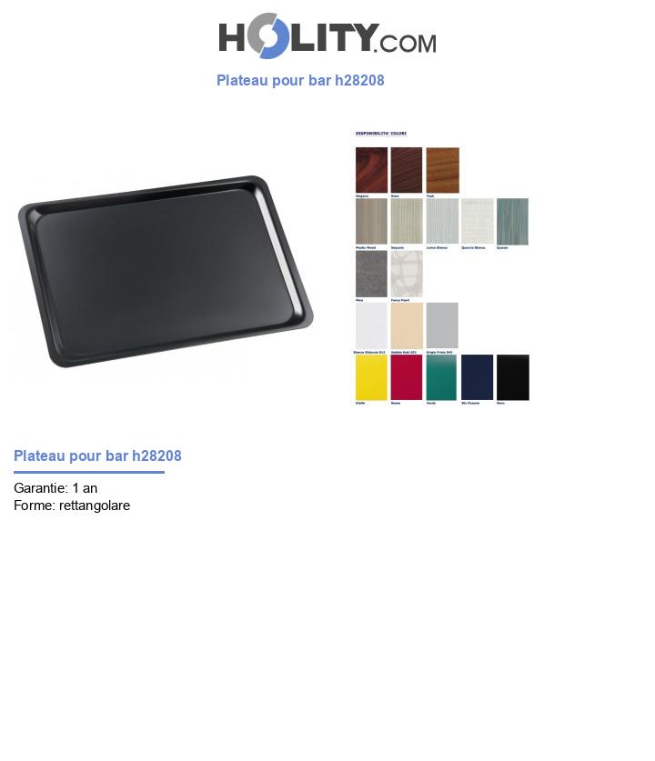 Plateau pour bar h28208