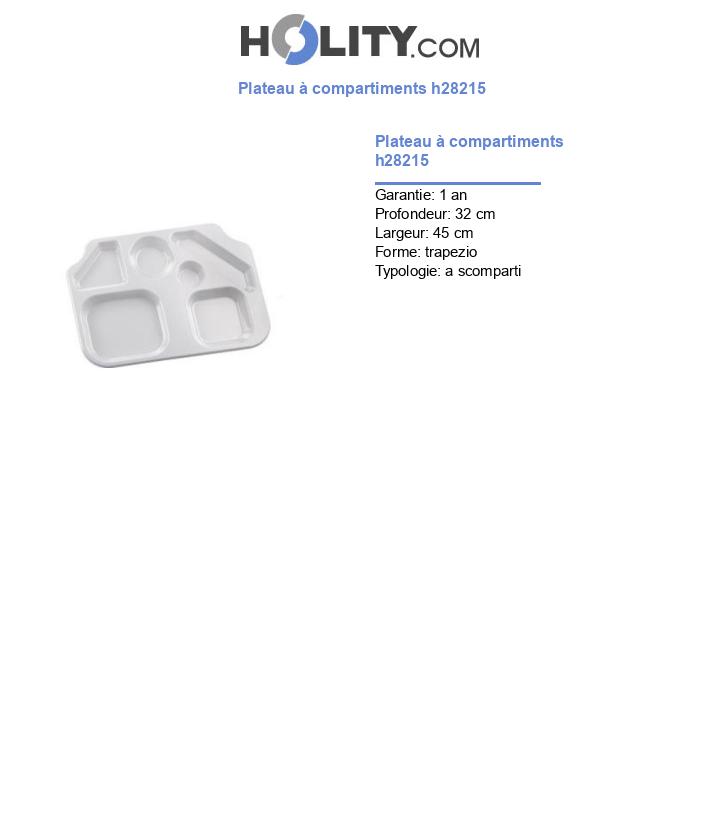 Plateau à compartiments h28215