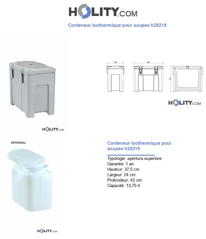 Conteneur isothermique pour soupes h28219