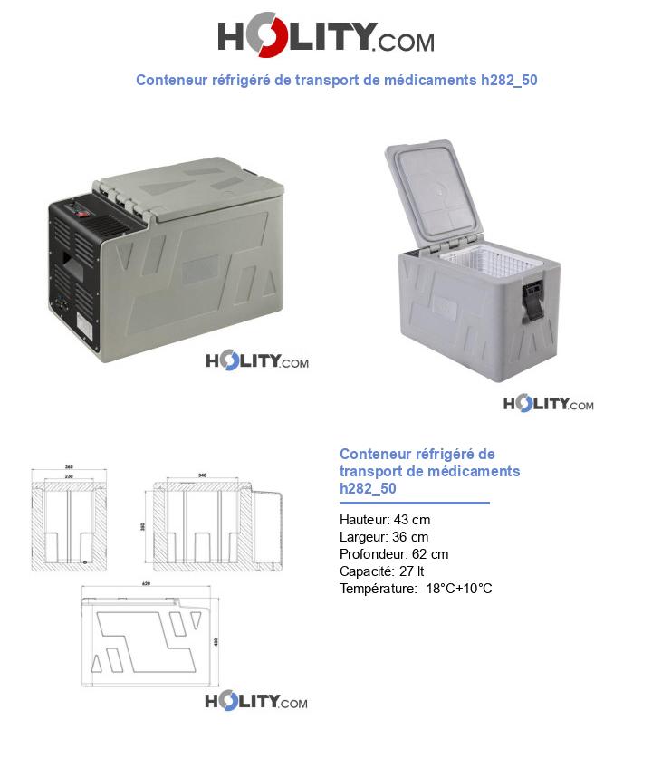 Conteneur réfrigéré de transport de médicaments h282_50