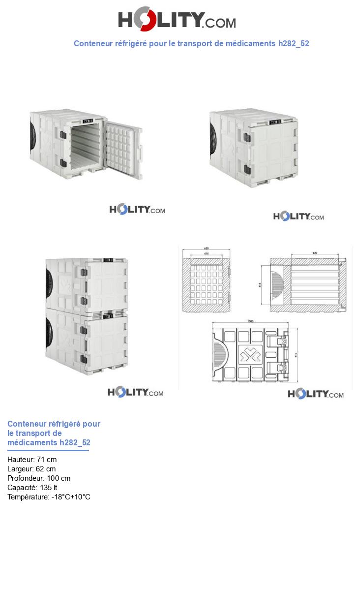 Conteneur réfrigéré pour le transport de médicaments h282_52