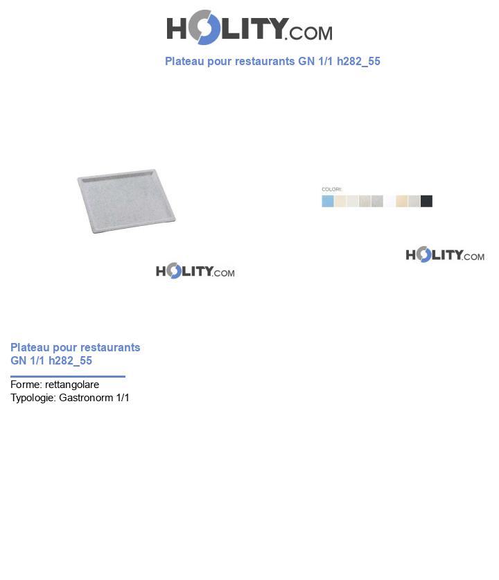 Plateau pour restaurants GN 1/1 h282_55