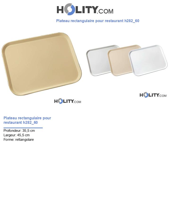 Plateau rectangulaire pour restaurant h282_60