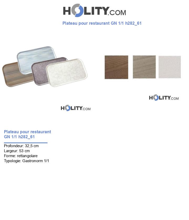 Plateau pour restaurant GN 1/1 h282_61